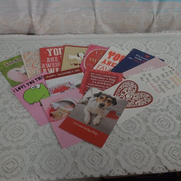 Valentines Day Cards 15 Various Brand New with Envelopes - Picture 1 of 11